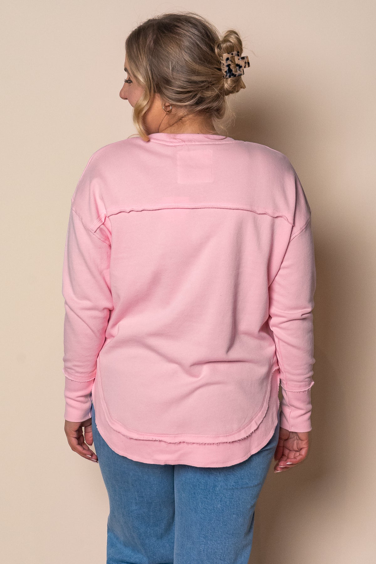 Simplified Metallic Crew in Pink/Emerald - Foxwood