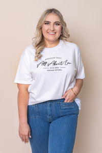 Classic Tee in White - All About Eve