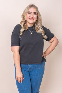 AAE Washed Tee in Washed Black - All About Eve