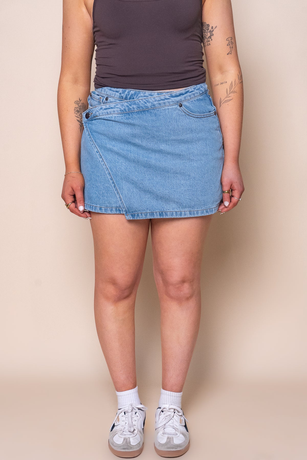 Lenni Mini Skort in Light Blue - All About Eve