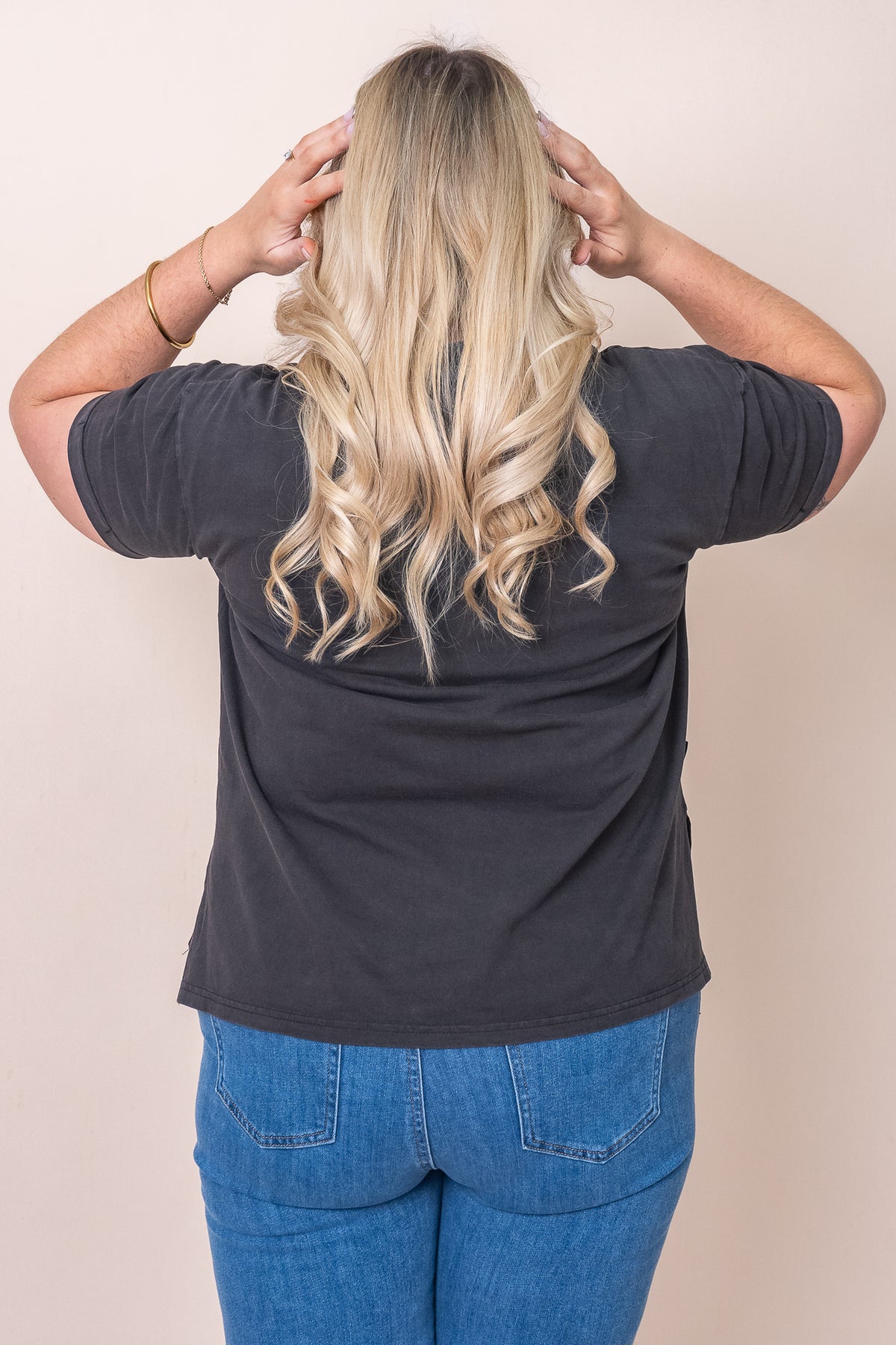 AAE Washed Tee in Washed Black - All About Eve