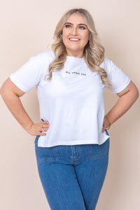 AAE Washed Tee in White - All About Eve