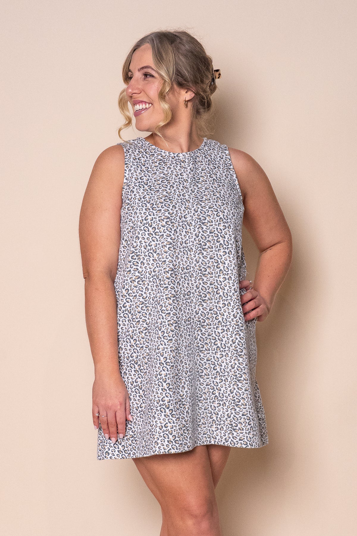 Inka Denim Mini Dress in White