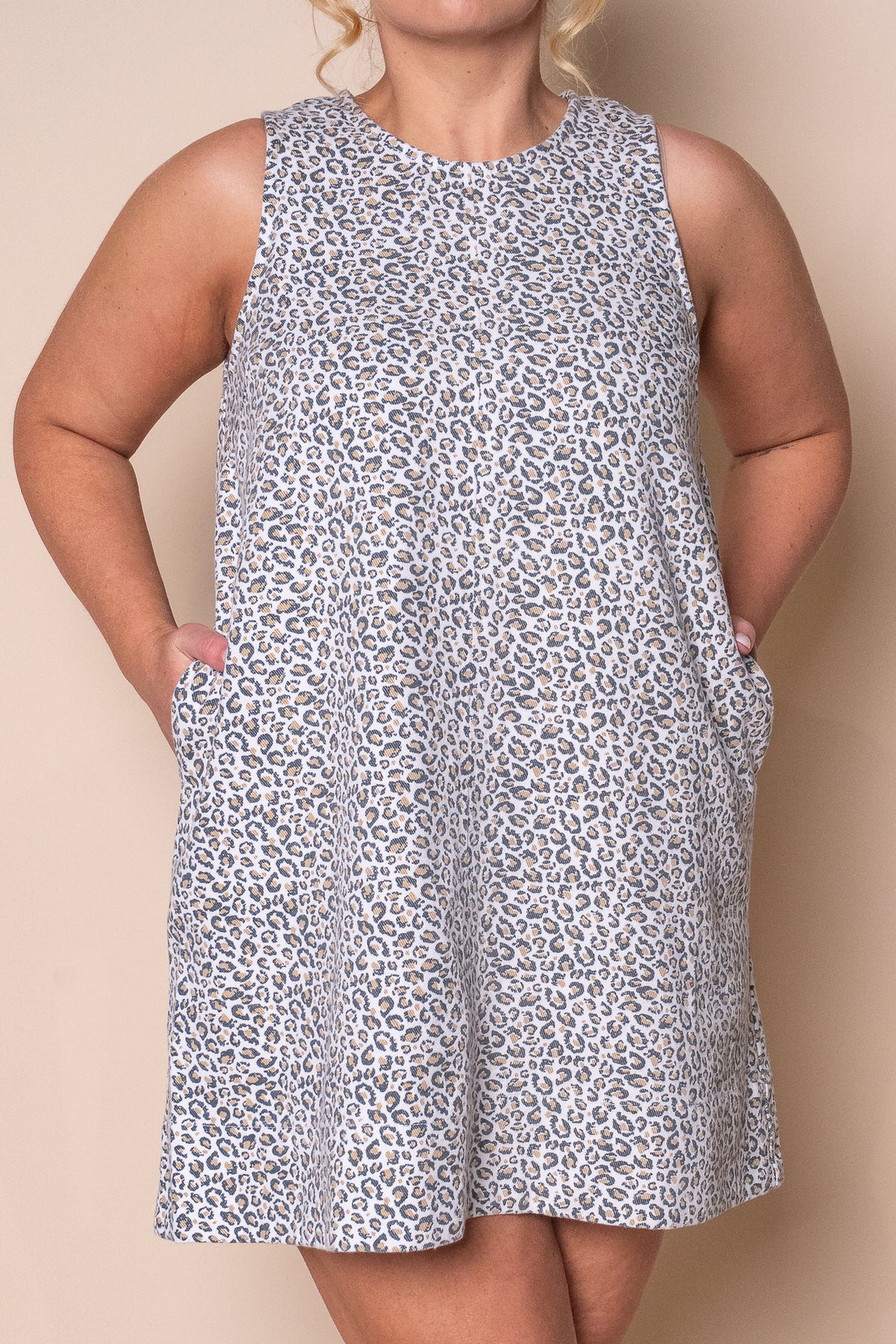 Inka Denim Mini Dress in White