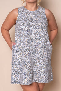 Inka Denim Mini Dress in White