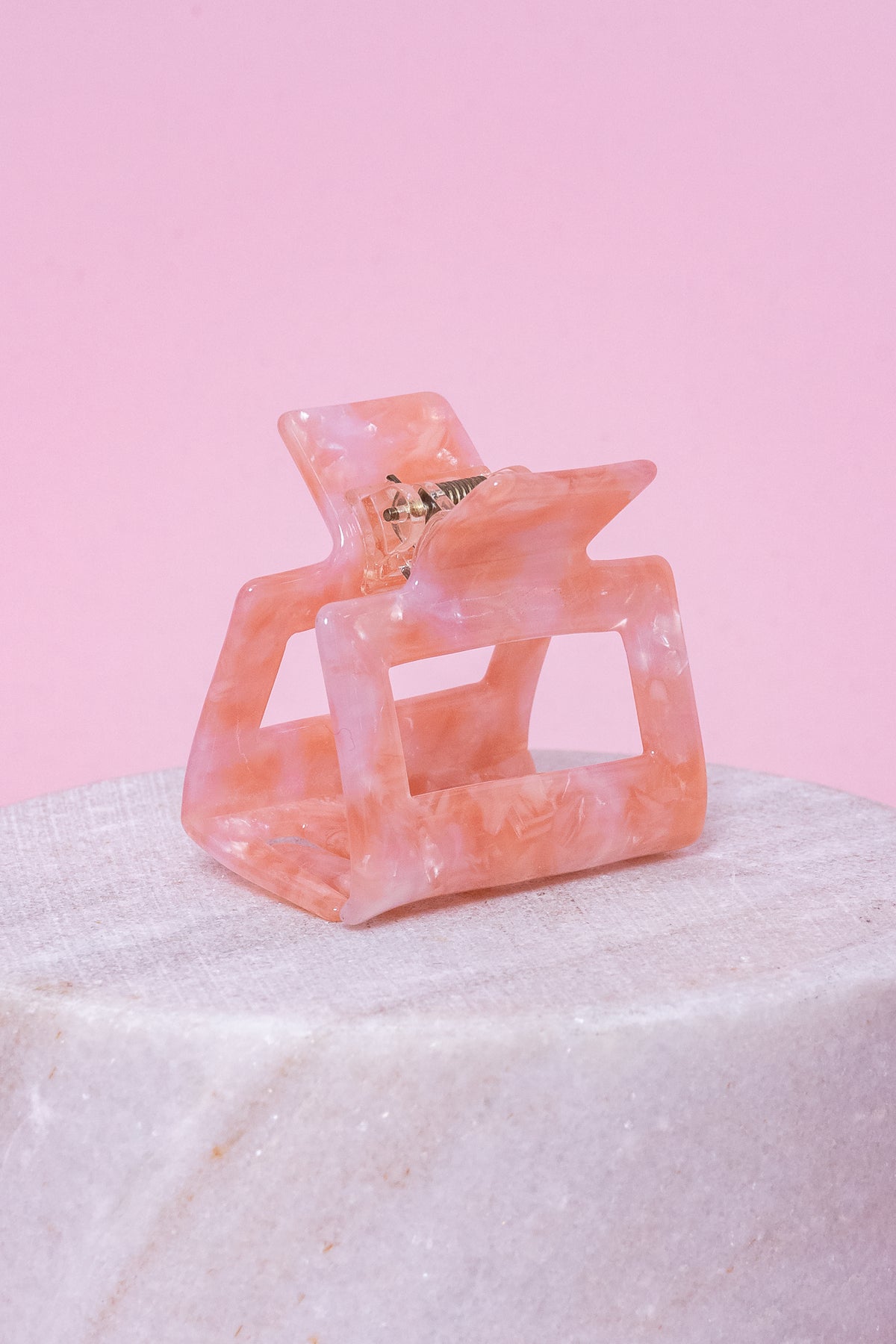 Lottie Hairclip in Pink Marble