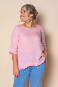 Lorin Ruffle Top in Pink