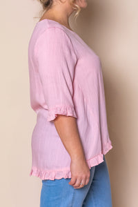 Lorin Ruffle Top in Pink