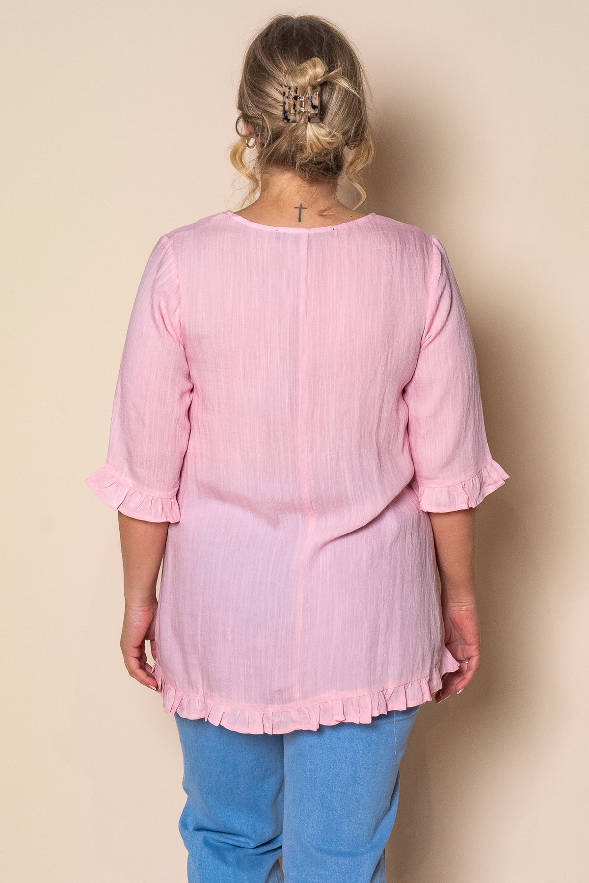 Lorin Ruffle Top in Pink