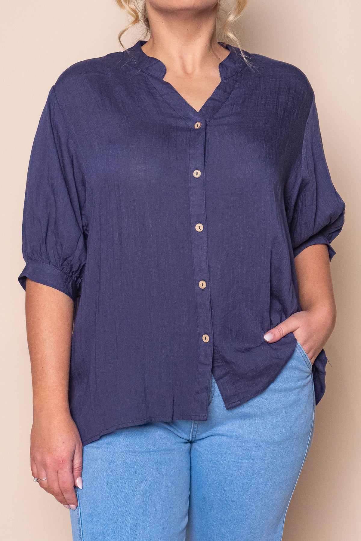 Perlina Top in Navy