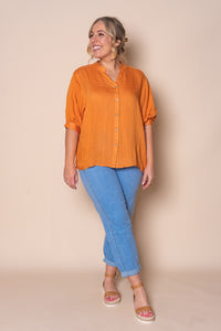 Perlina Top in Tangerine