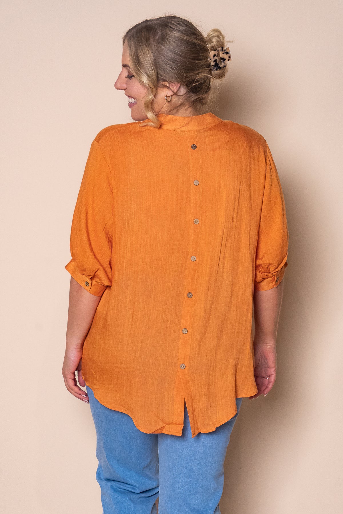 Perlina Top in Tangerine