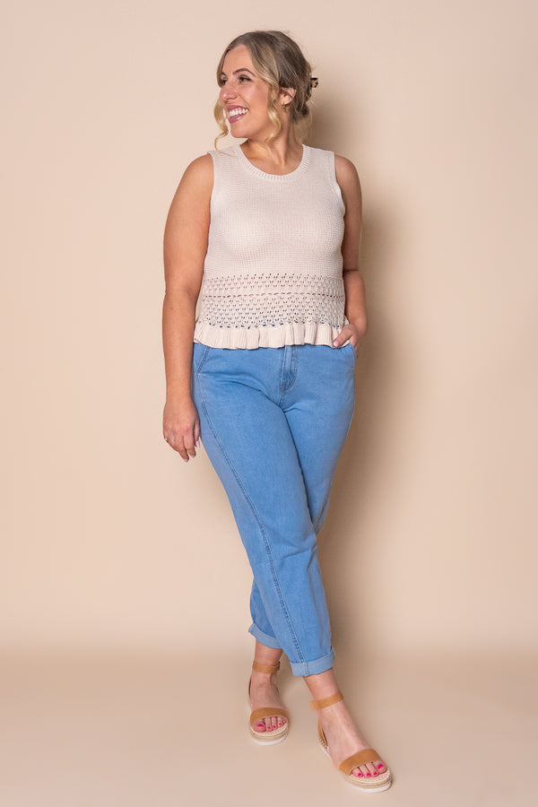 Téa Barrel Jeans in Light Blue