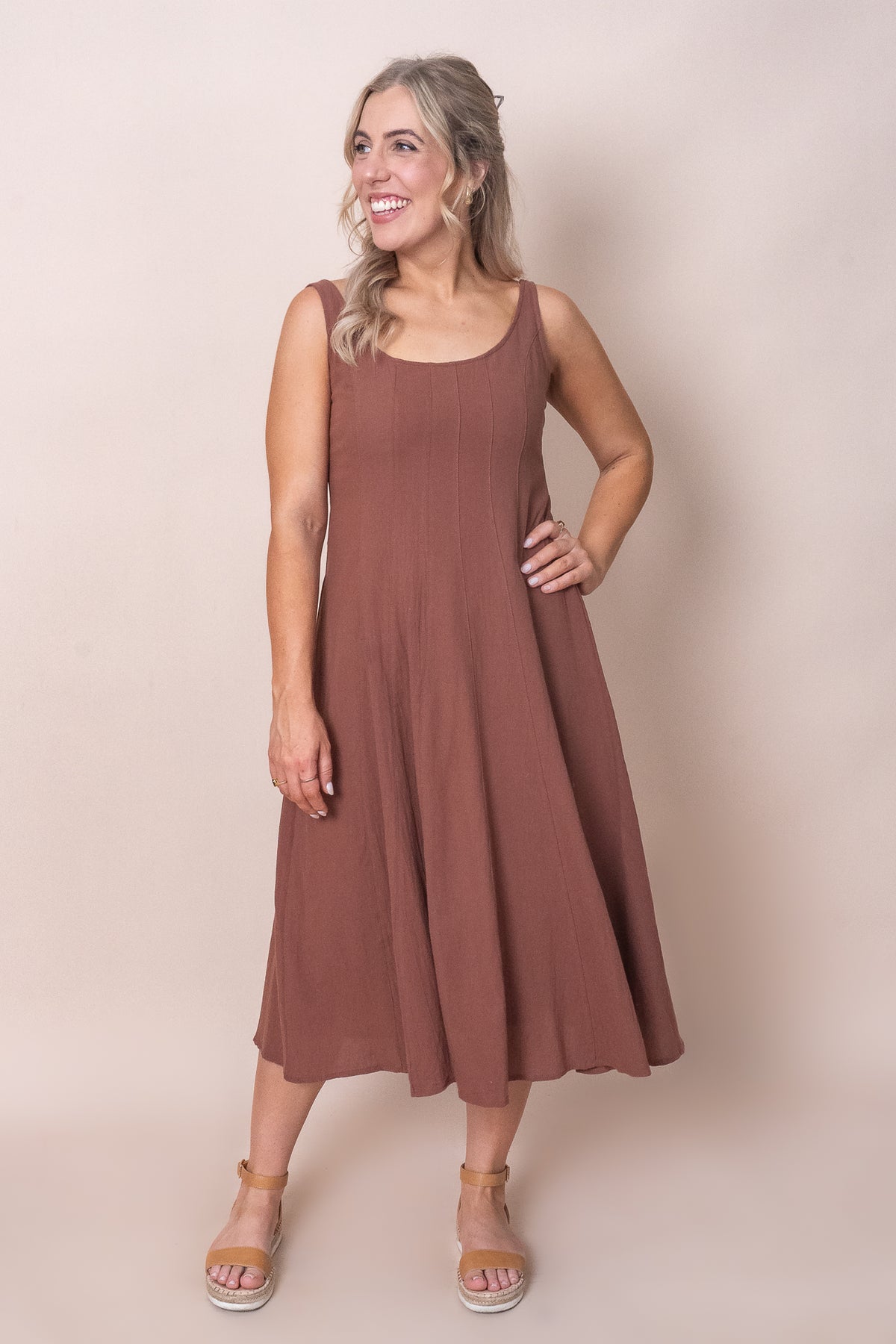 Cassia Dress in Chocolate