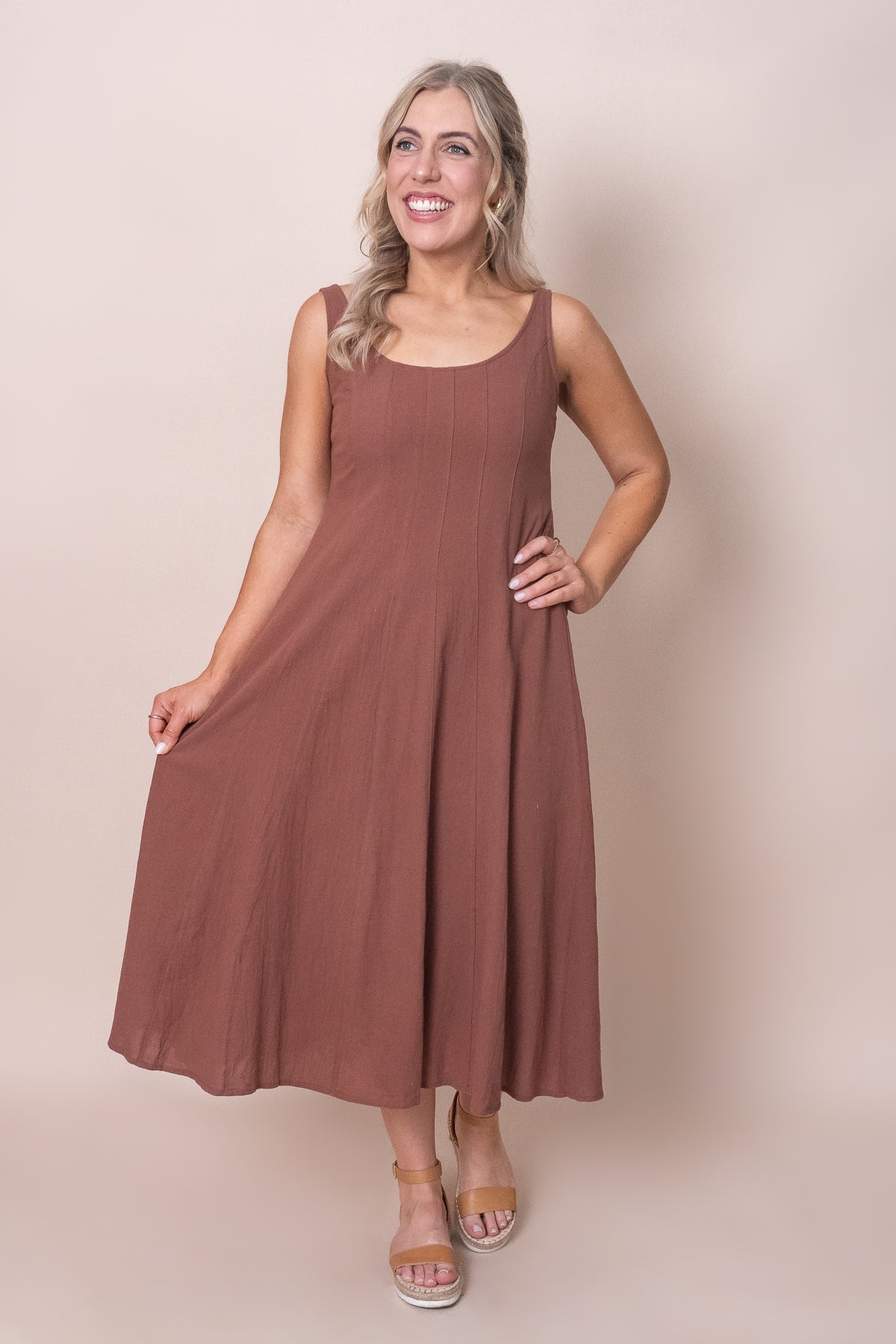 Cassia Dress in Chocolate