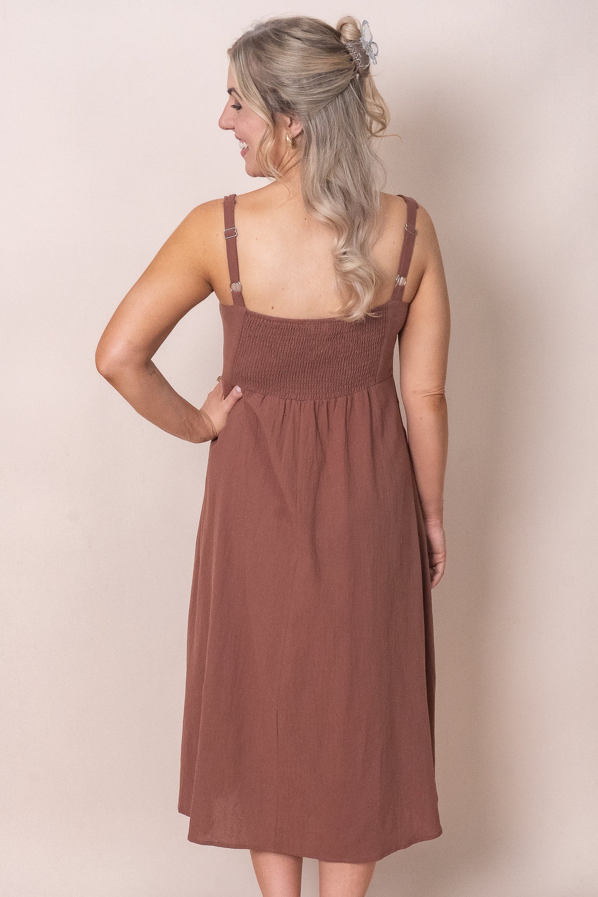 Cassia Dress in Chocolate