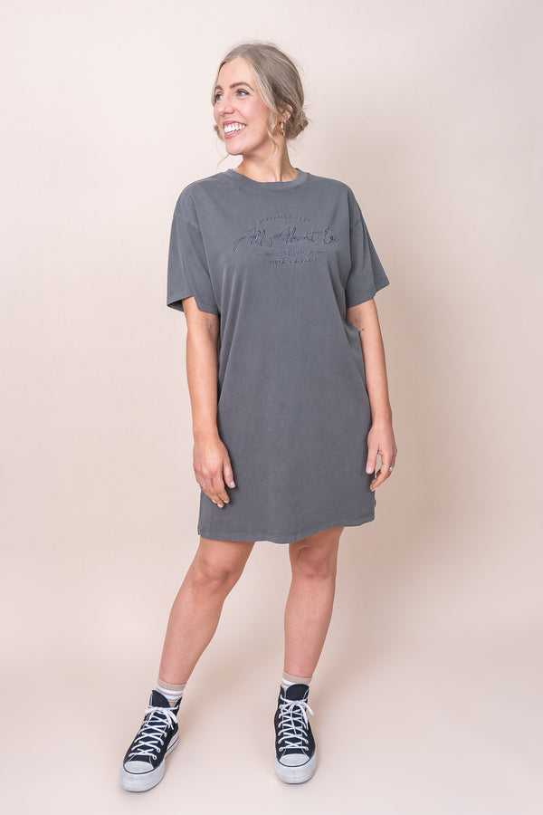 Classic Tee Dress in Charcoal - All About Eve