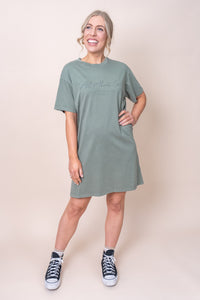 Classic Tee Dress in Khaki - All About Eve