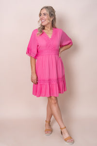 Della Dress in Candy Pink