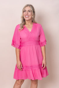 Della Dress in Candy Pink