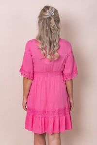 Della Dress in Candy Pink