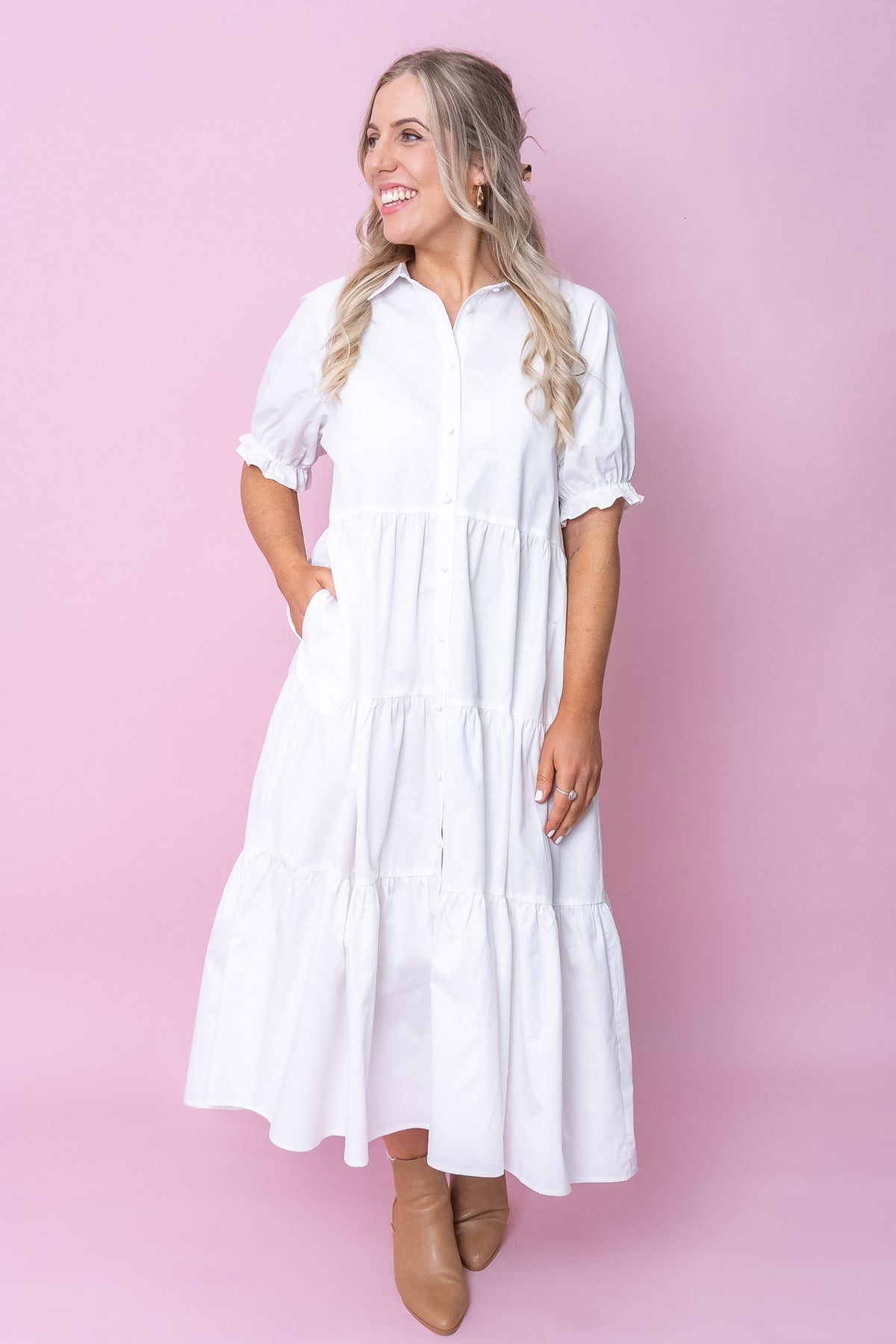 Hattie Dress in White