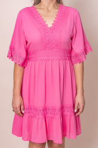 Della Dress in Candy Pink