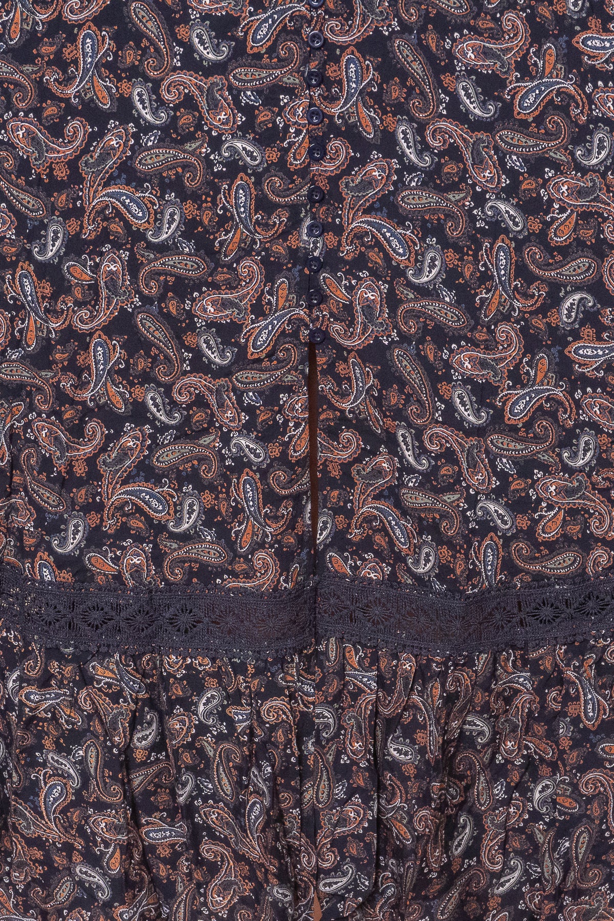 Jennie Paisley Maxi Dress in Deep Navy