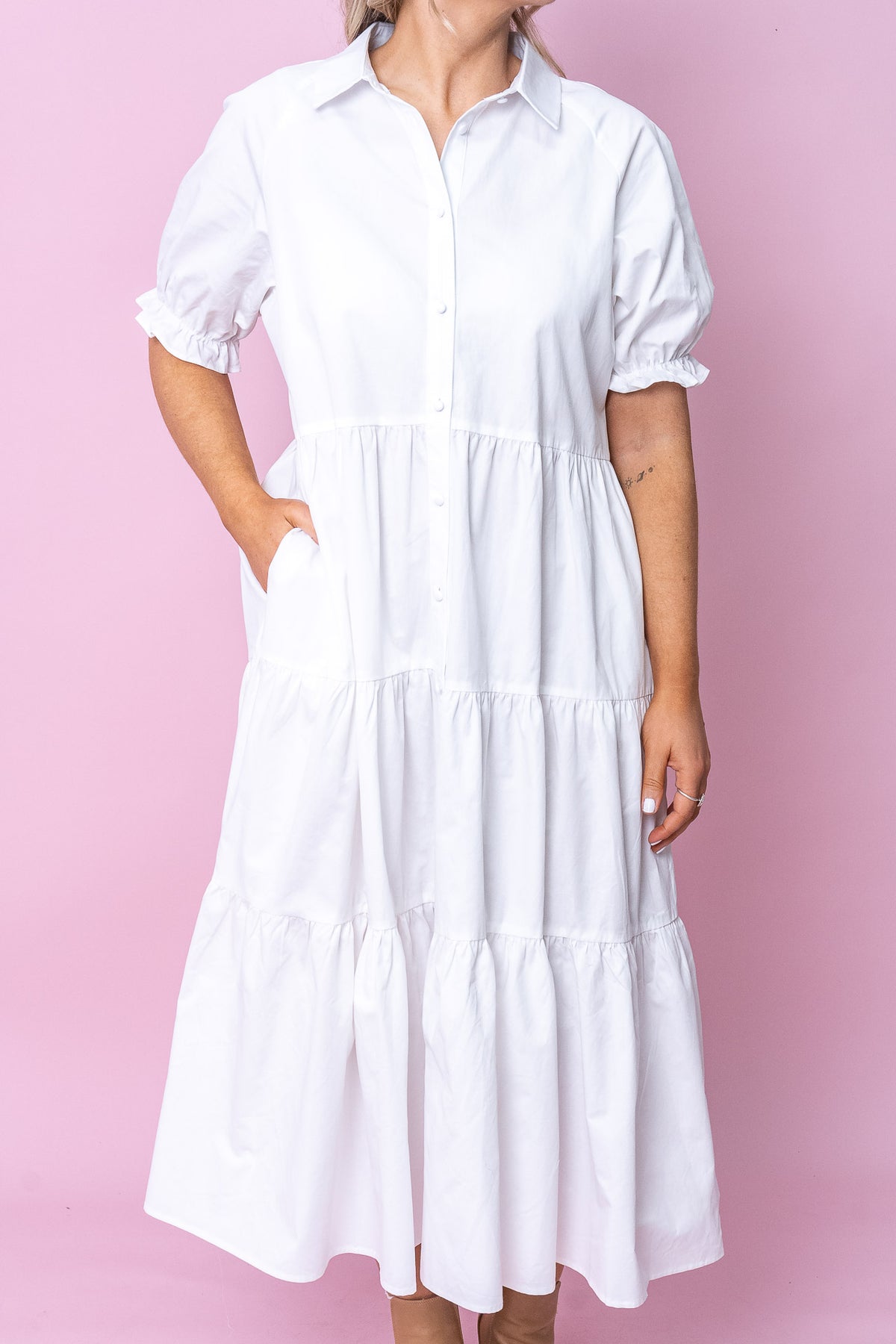 Hattie Dress in White