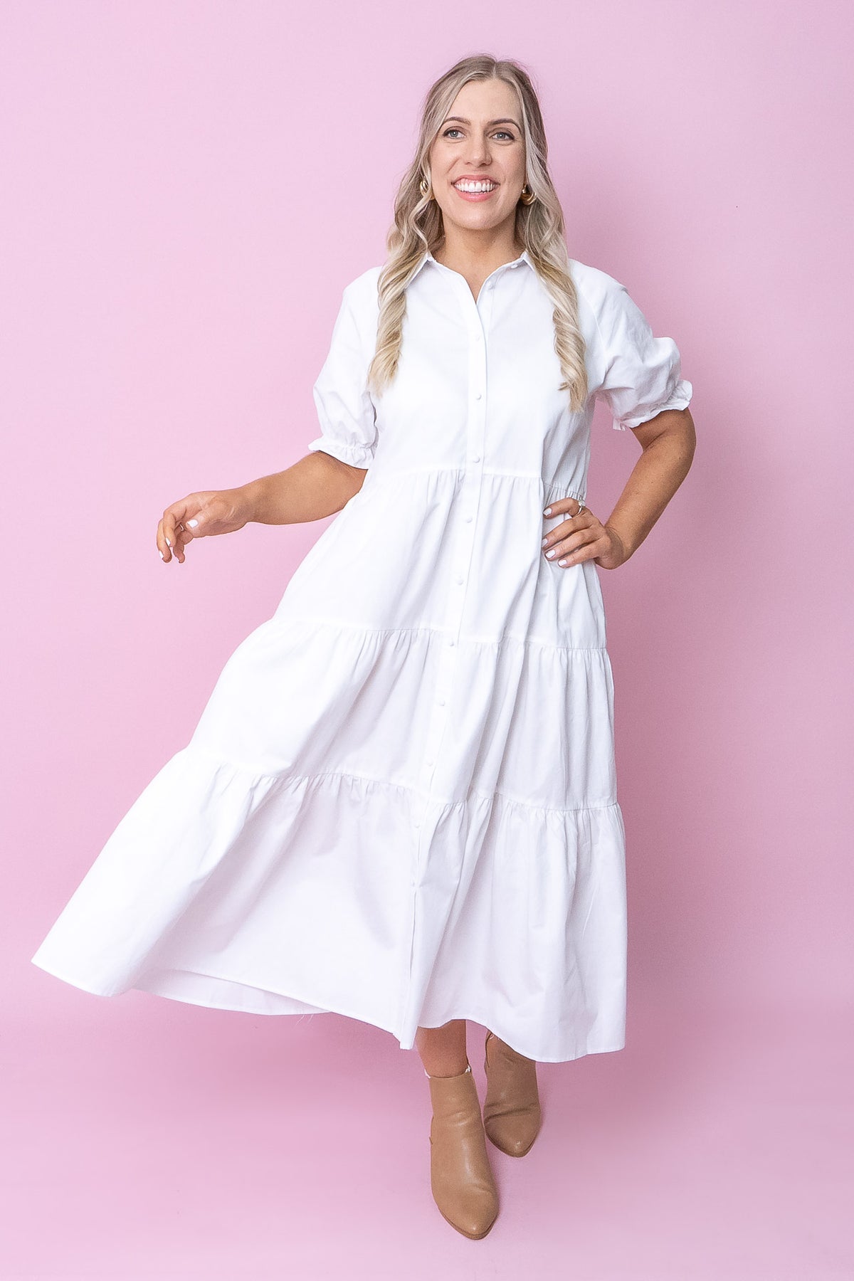 Hattie Dress in White