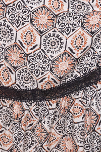 Sereia Maxi Dress in White Multi