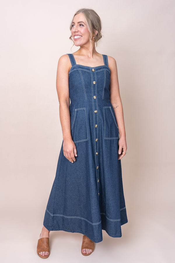 Willow Dress in Dark Denim