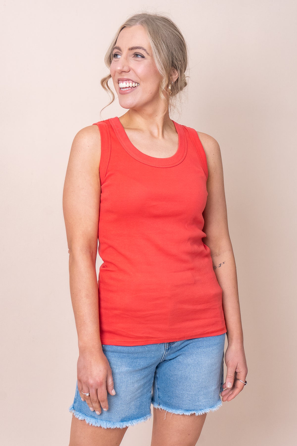 Esme Tank in Crimson - Foxwood