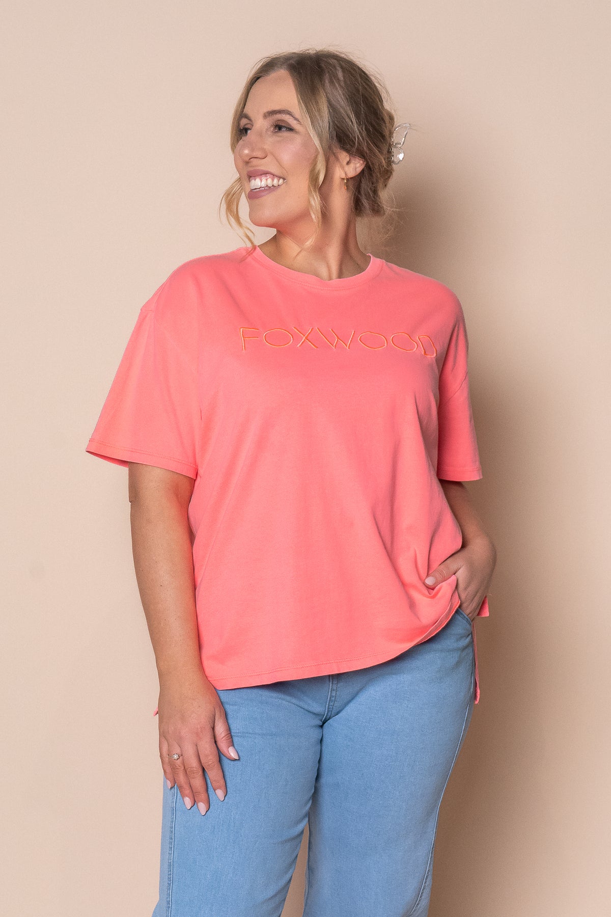 Simplified Tee in Neon Pink - Foxwood
