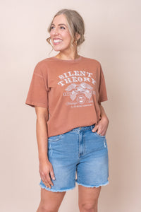 Paradox Tie Tee in Terracotta - Silent Theory