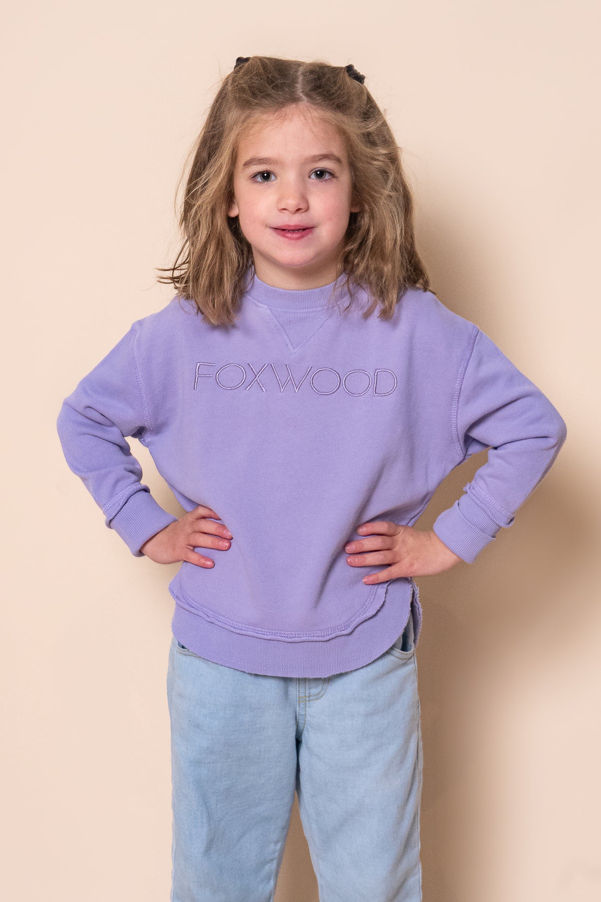 Kids Simplified Crew in Lavender - Foxwood
