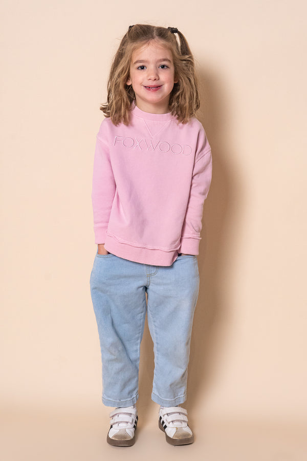Kids Simplified Crew in Pink - Foxwood