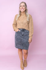 Belle Skirt in Washed Black - Foxwood