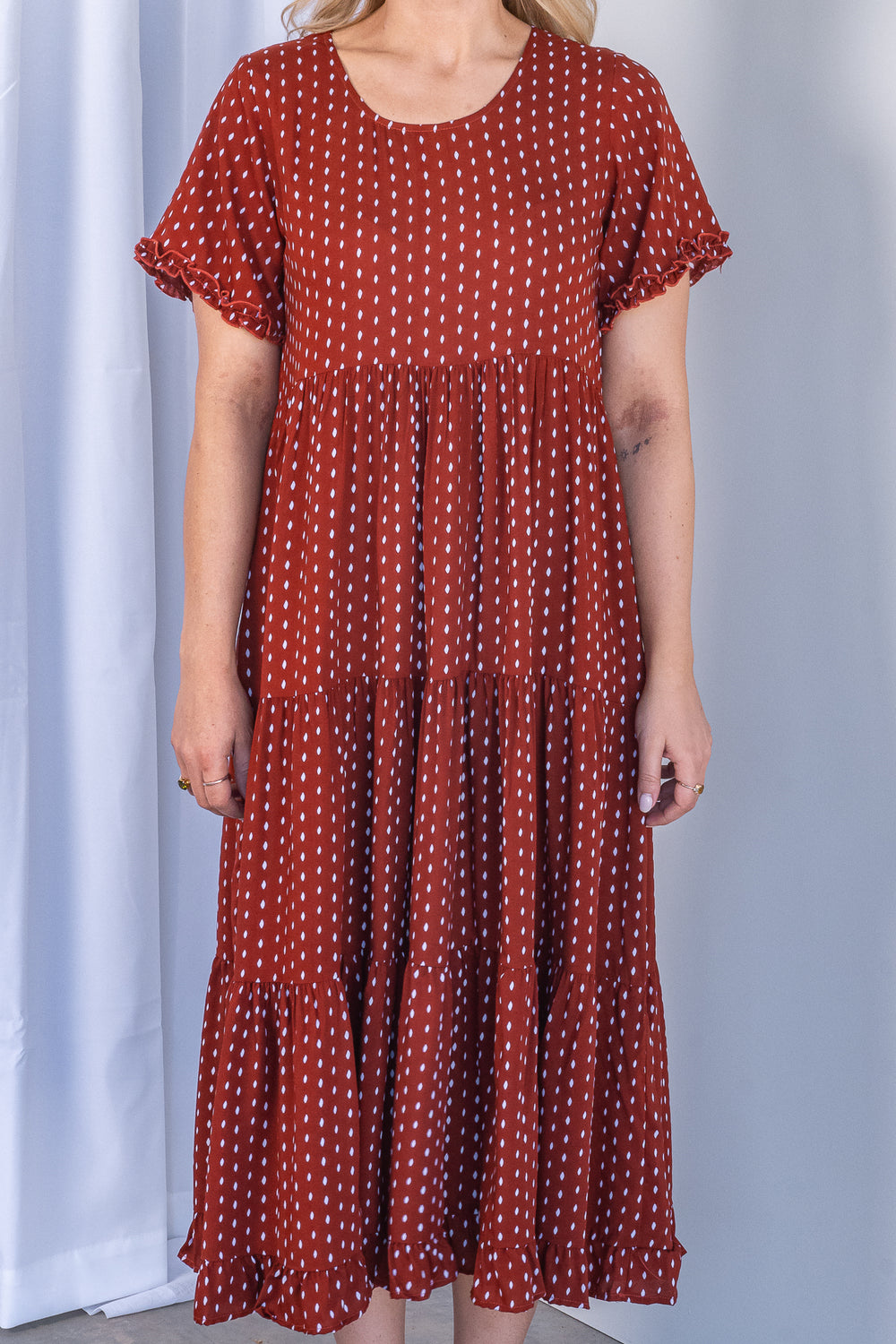 Jensen Midi Dress in Rust – Always Alice