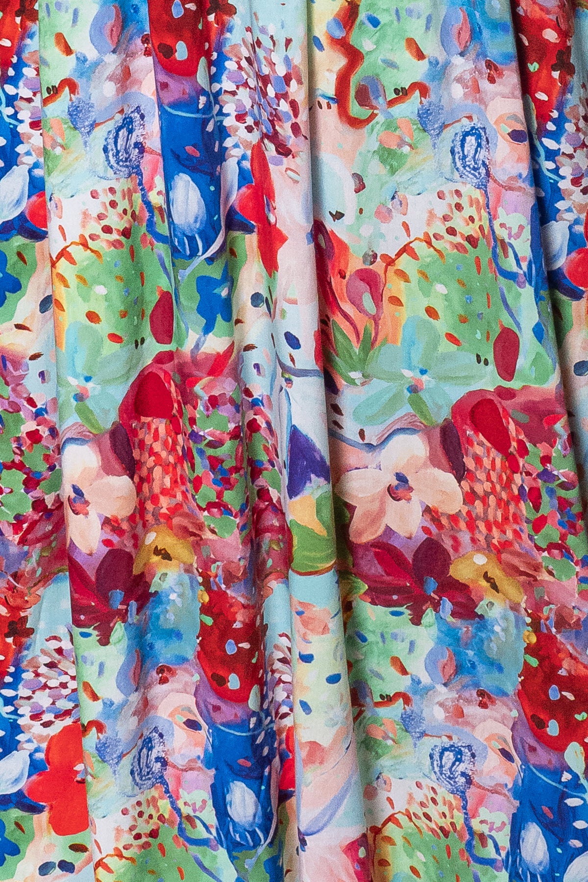 Zandra Midi Dress in Red Multi