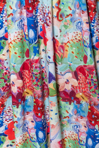 Zandra Midi Dress in Red Multi