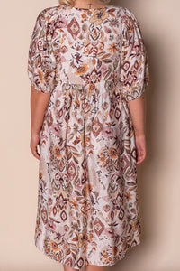 Diane Midi Dress in Mocha Multi