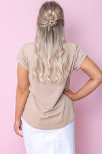 Manly Vee Tee in Oatmeal - Foxwood