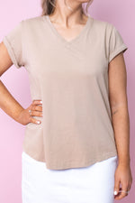 Manly Vee Tee in Oatmeal - Foxwood