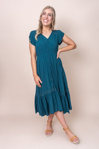 Genie Dress in Dark Jade