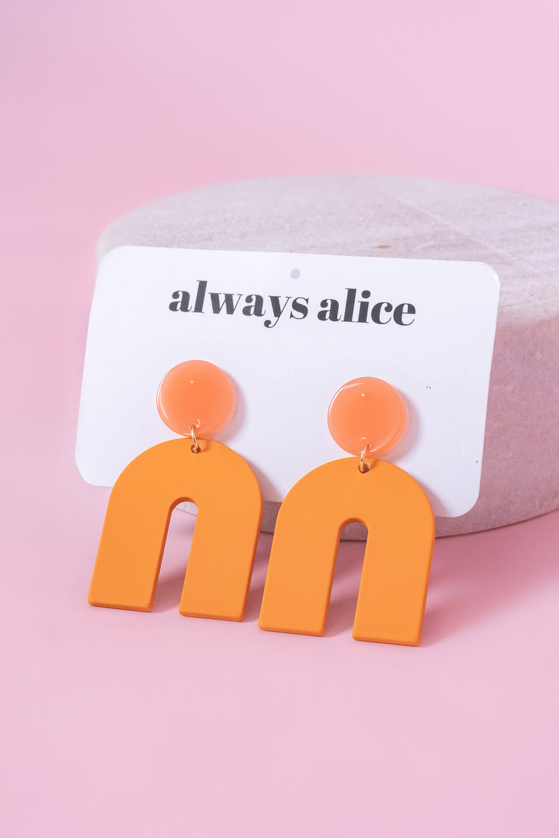 Aully Earrings in Orange