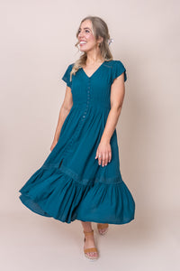 Genie Dress in Dark Jade