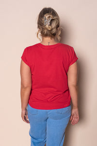 Signature Tee in Crimson - Foxwood