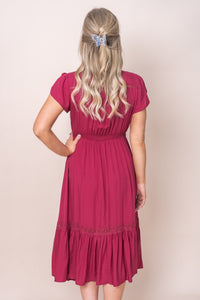 Genie Dress in Raspberry