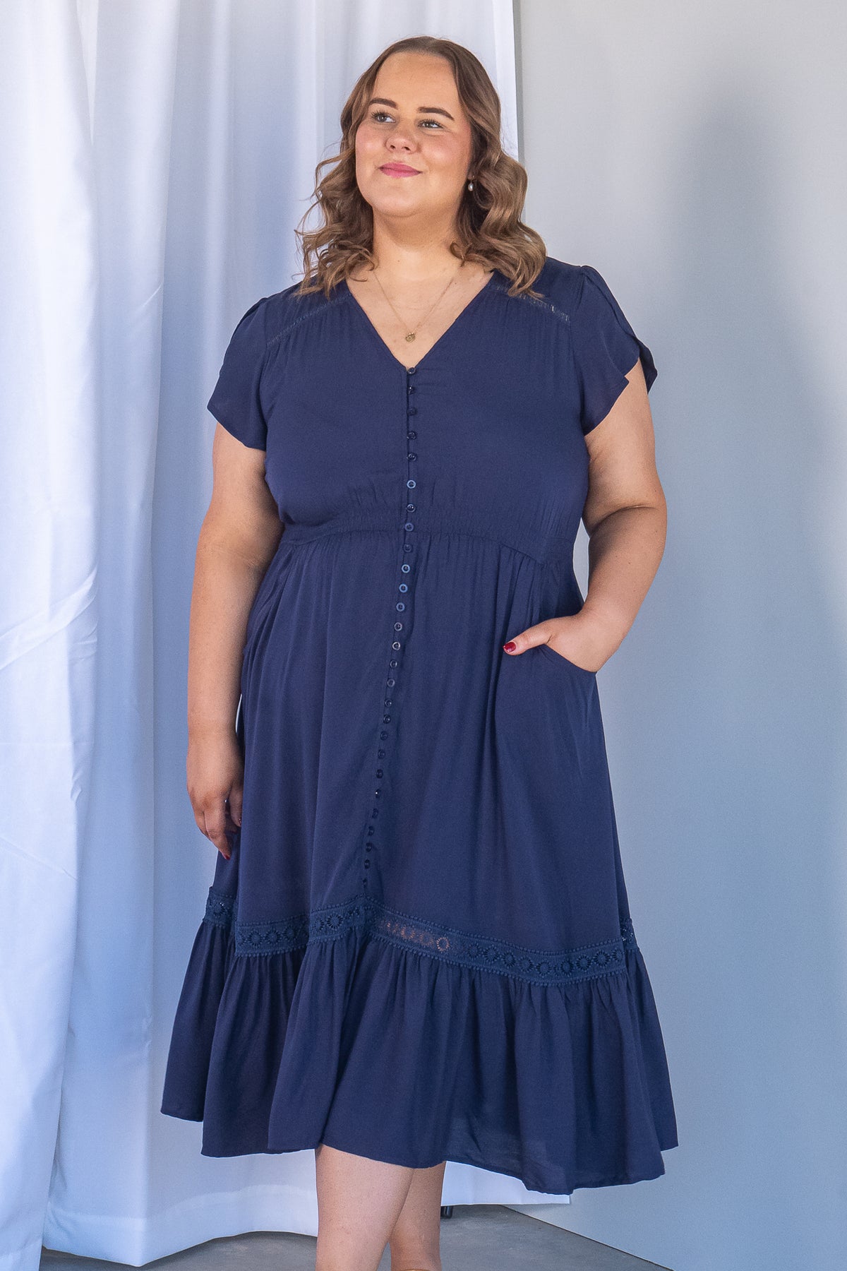 Genie Dress in Navy